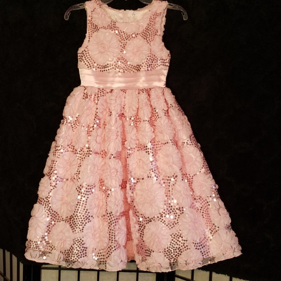 American Princess Other - American Princess SZ 7 Pink Satin and Ribbon Dress